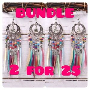 ✨Silver Vintage Feather Tassel✨